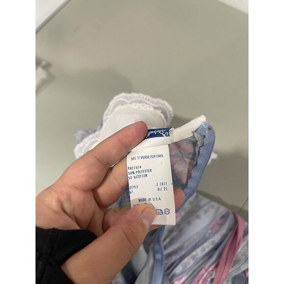 Polly Flinders Floral Tie Waist Lace Ruffle Cottage Core Girls Dress Vintage 6 - Picture 5 of 8